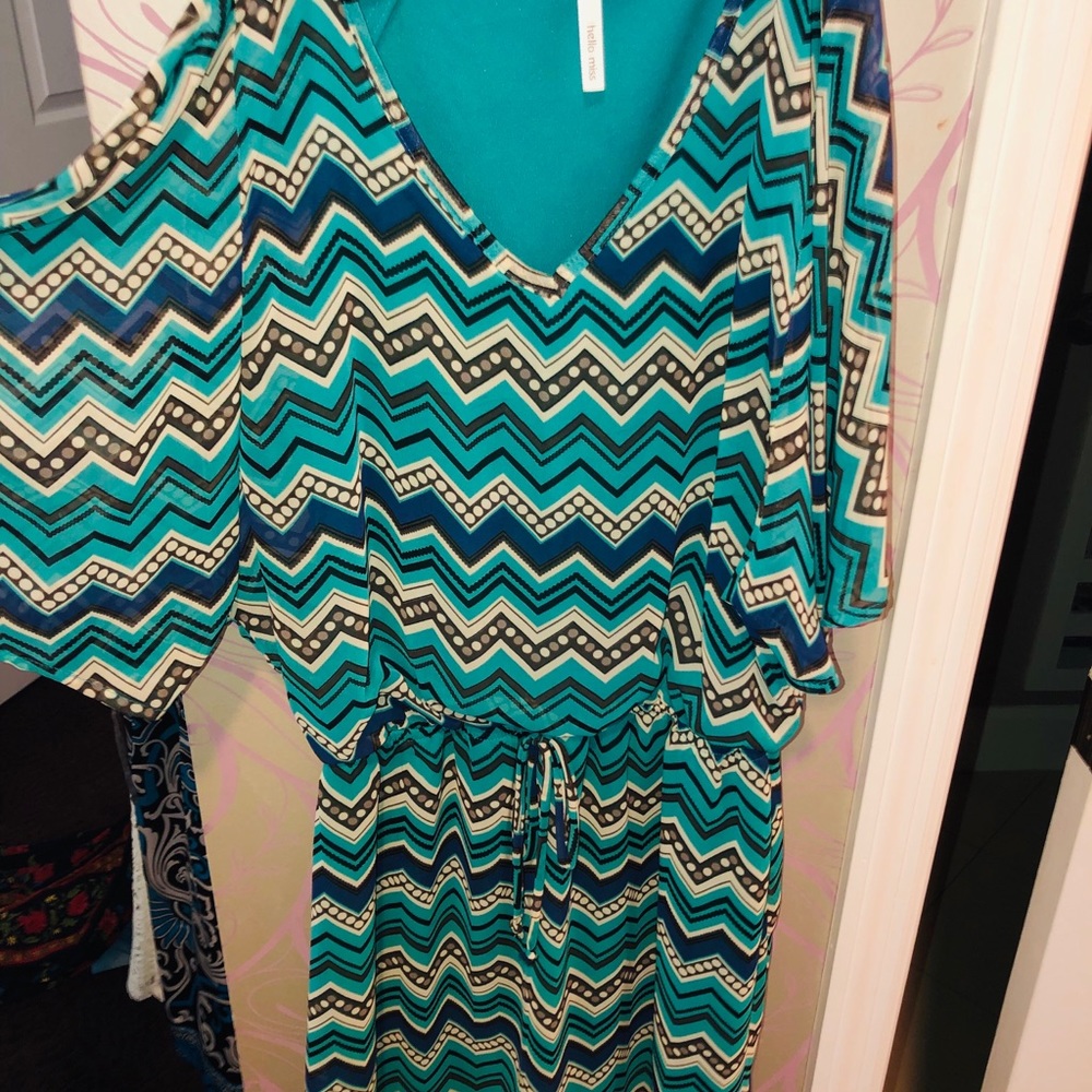 Blue Chiffon Dress